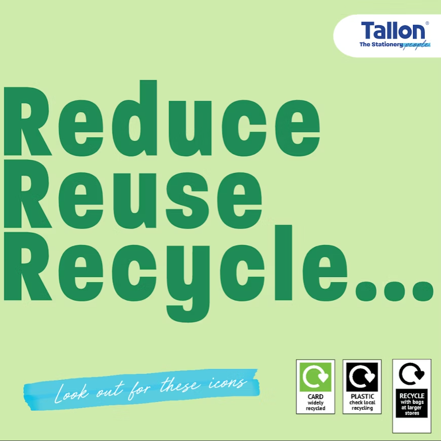 tallonint's tweet photo. Embracing sustainability in our products! Remember to reduce, reuse, and recycle by following these icons. #Sustainability #EcoFriendly #ReduceReuseRecycle https://t.co/CrG4eU10jo
