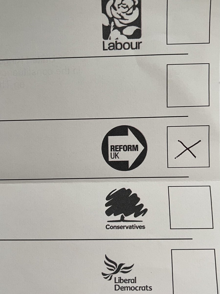 FelastoryMedia's tweet photo. #UKDecides July 4
🗳️📮The memes are going viral and the X is on the Reform Party as postal ballots are posted.
"Labour are not scared yet, but they will be by the time I’ve finished with them." Nigel Farage posted on X Wednesday, confident of winning the parliamentary seat of #Clacton.