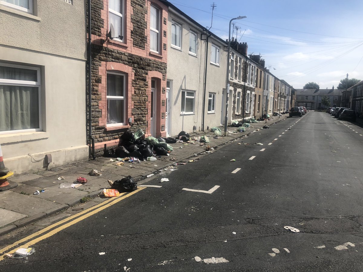 Quick pop out from work for <a href="/WalesGreenParty/">Plaid Werdd Cymru | Wales Green Party</a> manifesto launch. 
Expect the environment to feature strongly.

Local environment in my part of Cardiff today ……… 
Awful.  Street after street in Cathays 😟