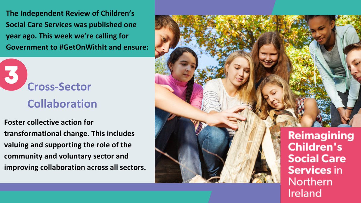 Actn4ChildrenNI's tweet image. We&apos;ve been working with other children&apos;s orgs to #reimagine children&apos;s social care, in the year since the @cscsreviewNI was published. We&apos;re ready to work with government, ready to #GetOnWithIt and deliver change for children and families.