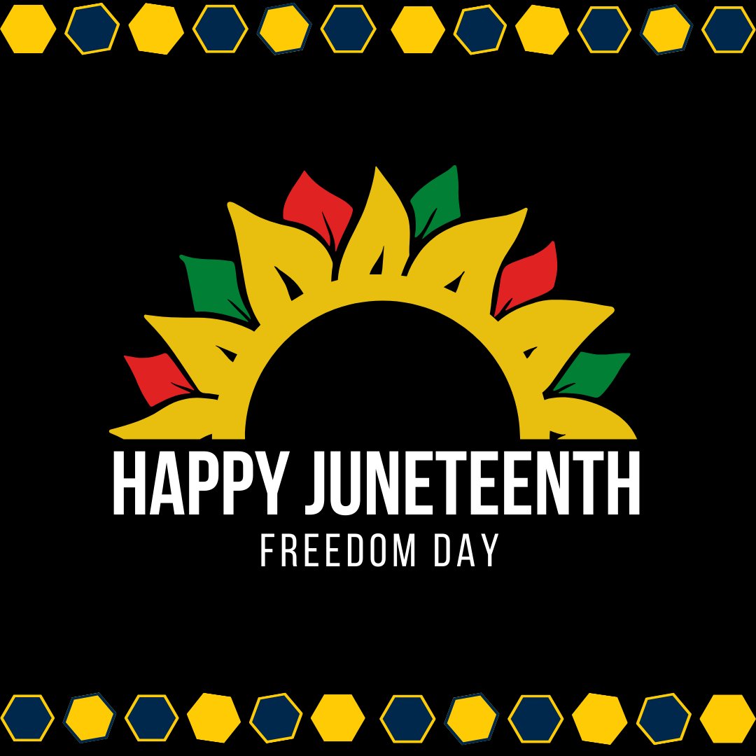 Happy Juneteenth! Commemorating the end of slavery in the United States and celebrating the strength and contributions of Black Americans to our nation's history and culture.