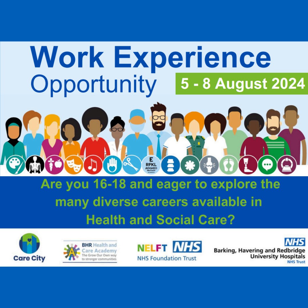 Are you 16-18 years old, eager to explore the careers available in Health and Social Care? 
Join our Step into the NHS work experience week &amp; learn more about Allied Health Professions!

Apply by 12 July  👇
forms.office.com/pages/response…

For more information 👇
nelft.nhs.uk/news-events/st…