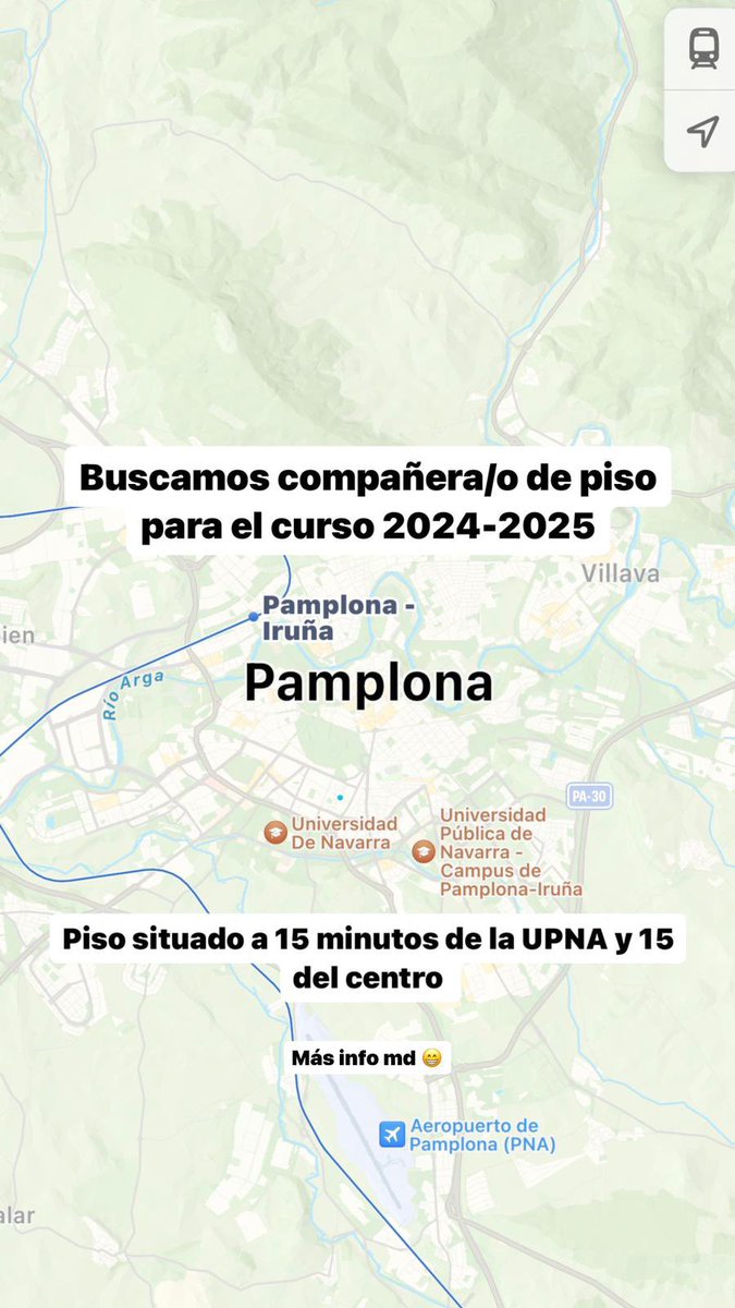 Hola ! Estamos buscando un compañero/a de piso para este año en Pamplona! Para más información escribidme ! 🫶🏻