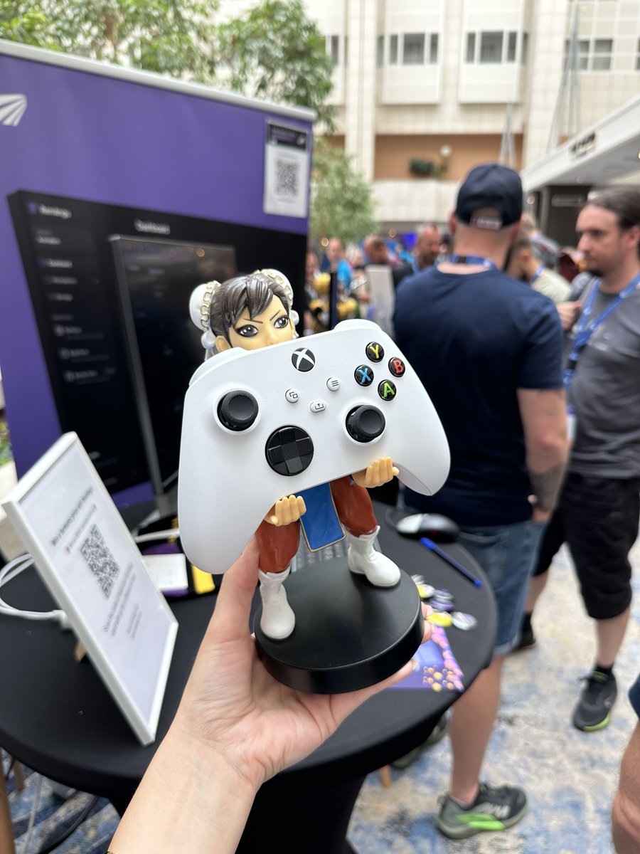 Revolgy's tweet photo. We are at the Hilton in Prague for @UnrealEngine Fest as Gold Sponsors with @RemanguCloud.
Find us on the M-level by the Gaming Lounge to scan our QR code; answer correctly, and win an @Xbox controller and a Chun-Li action figure. 🎁
#UnrealFestPrague #UnrealEngine #Remangu https://t.co/LGGoDTq2ak