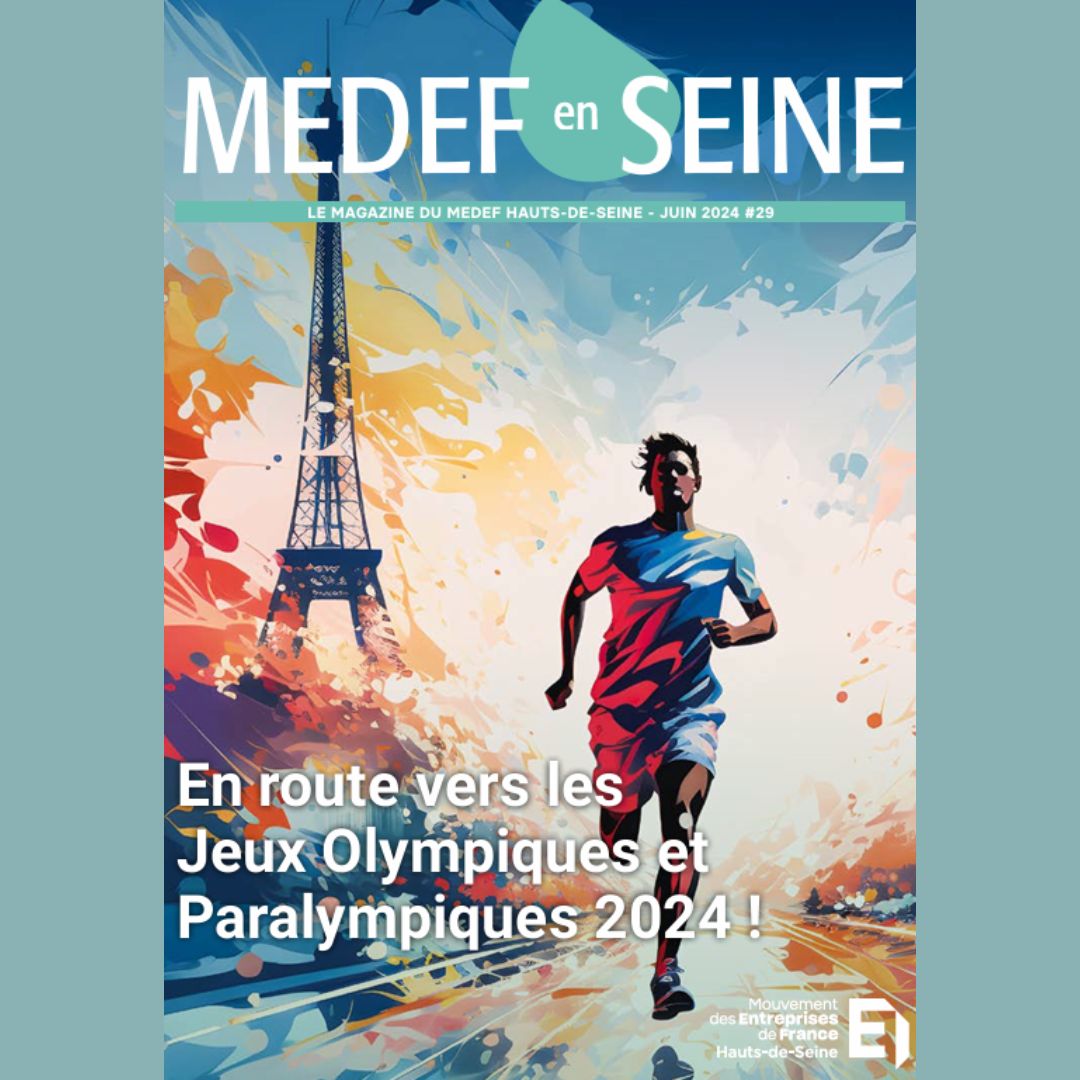 Découvrez le dernier numéro de notre magazine MEDEF-en-Seine :
« En route vers les Jeux Olympiques et Paralympiques 2024 ! »

Pour le feuilleter 👉 drive.google.com/file/d/1pRdujt…