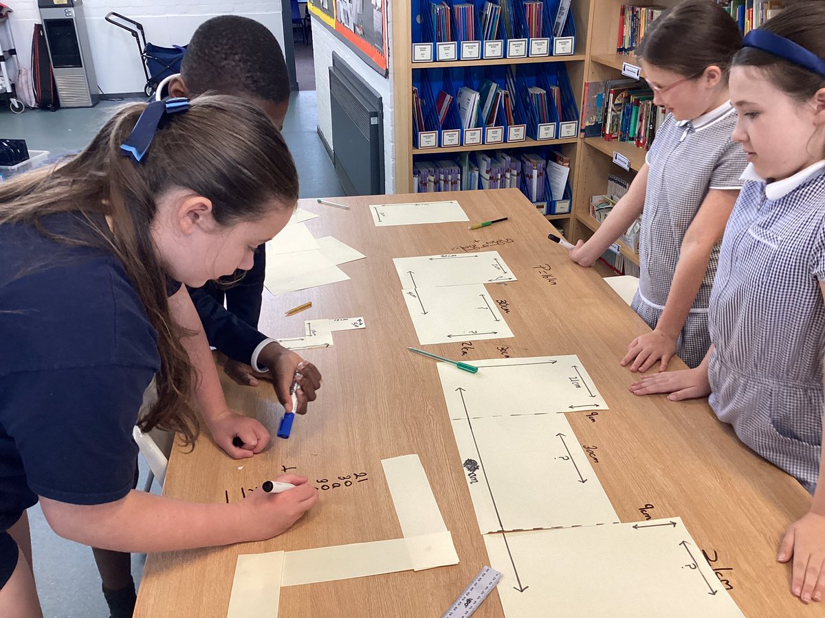 StSebastiansPri's tweet photo. Year 5 @StSebsY5 have enjoyed a hands on lesson in perimeter today , finding measurements for missing sides and working as a team !  #cleverclogs #SebsMaths https://t.co/8cpsdmtl3A