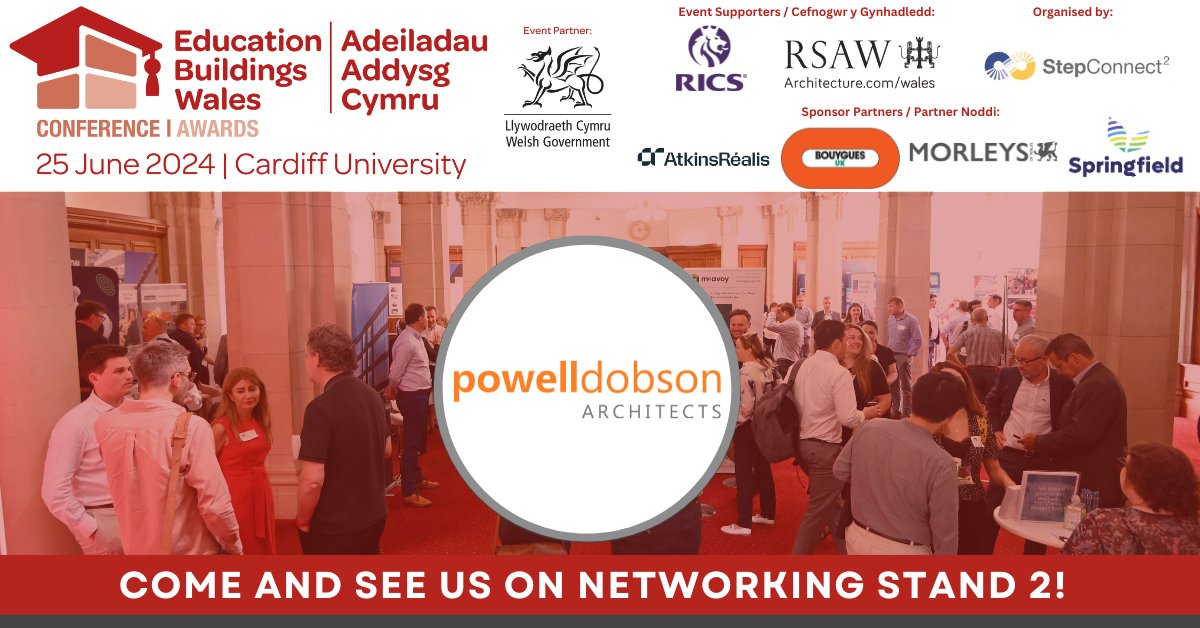 Powell Dobson (@pdarchitects) on Twitter photo Next Tues 25th June, @c_balcombe Associate will be speaking at the <a href="/EduEstWales/">Education Buildings Wales #EBW</a> alongside <a href="/HeadteacherBas1/">Headteacher@BassalegSchool</a> of <a href="/BassalegSchool1/">Bassaleg School</a>
The theme "Believing and Belonging" focusing on health and wellbeing .
Please come and meet the team <a href="/ntonyDav1es/">antony davies</a> Andrew Beadle at Stand 2 #EBW Next Tues 25th June, @c_balcombe Associate will be speaking at the <a href="/EduEstWales/">Education Buildings Wales #EBW</a> alongside <a href="/HeadteacherBas1/">Headteacher@BassalegSchool</a> of <a href="/BassalegSchool1/">Bassaleg School</a>
The theme "Believing and Belonging" focusing on health and wellbeing .
Please come and meet the team <a href="/ntonyDav1es/">antony davies</a> Andrew Beadle at Stand 2 #EBW