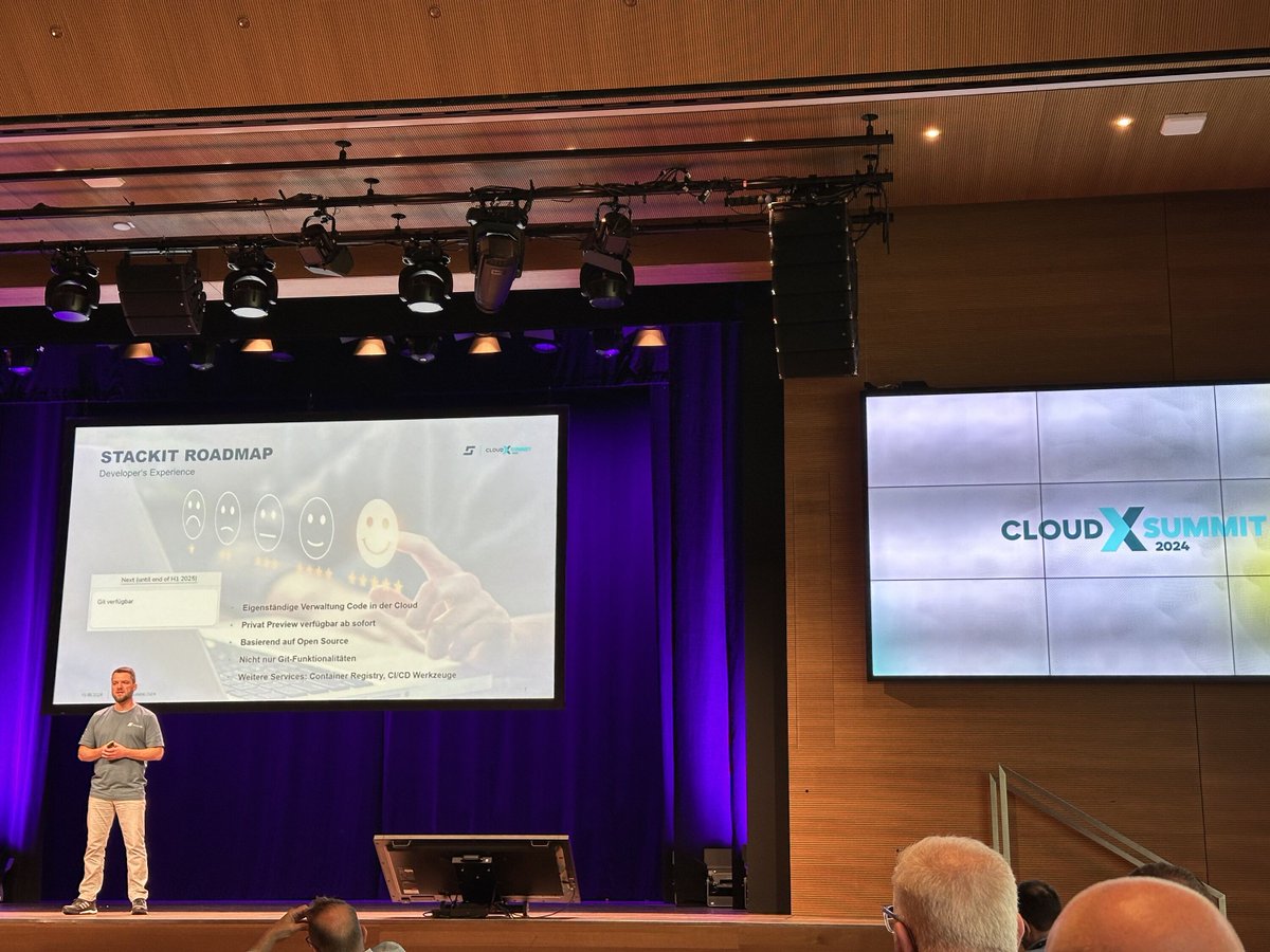 📣 From Cloud X Summit 2024! StackIT announced a new container registry. We know it's going to be powered by Harbor! It's a testament to Harbor's versatility and developer-first focus. We're thrilled to see Harbor helping more teams streamline their cloud-native workflows.