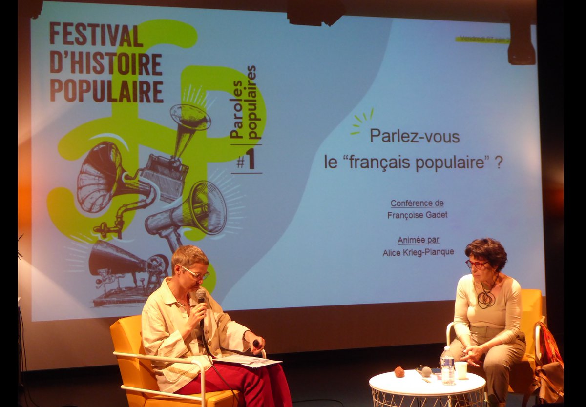 Alice Krieg-Planque (@kriegplanque) on Twitter photo Merci au Festival d'Histoire Populaire de nous avoir accueillies, Françoise Gadet <a href="/TractLinguistes/">Tract Linguistes 🐘🦋</a> et moi-même, pour parler de "français populaire" ! Merci à la <a href="/boite_histoire/">La Boîte à Histoire</a> pour son superbe travail d'organisation. Merci à <a href="/Histoirepublik/">Master Histoire publique de Créteil</a> <a href="/UPECactus/">UPEC</a> pour cette initiative ! Merci au Festival d'Histoire Populaire de nous avoir accueillies, Françoise Gadet <a href="/TractLinguistes/">Tract Linguistes 🐘🦋</a> et moi-même, pour parler de "français populaire" ! Merci à la <a href="/boite_histoire/">La Boîte à Histoire</a> pour son superbe travail d'organisation. Merci à <a href="/Histoirepublik/">Master Histoire publique de Créteil</a> <a href="/UPECactus/">UPEC</a> pour cette initiative !