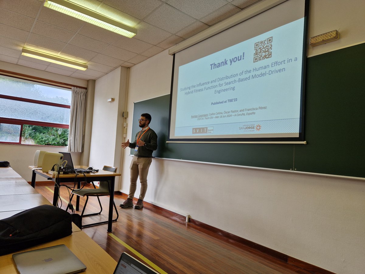 group_svit's tweet photo. @secivi_ @CongresoCedi @ridiviSpain @jecheverriao @rocammo_ @VeronMerida @TecnologiaUSJ @FranciscaPerez_ @isisroca 3/7 📄 Featured presentation: "Studying the Influence and Distribution of the Human Effort in a Hybrid Fitness Function for Search-Based Model-Driven Engineering" by Rodrigo Casamayor. 🔍 A valuable contribution to the field! #CEDI2024 #SoftwareEngineering https://t.co/cBMWzJoiLK