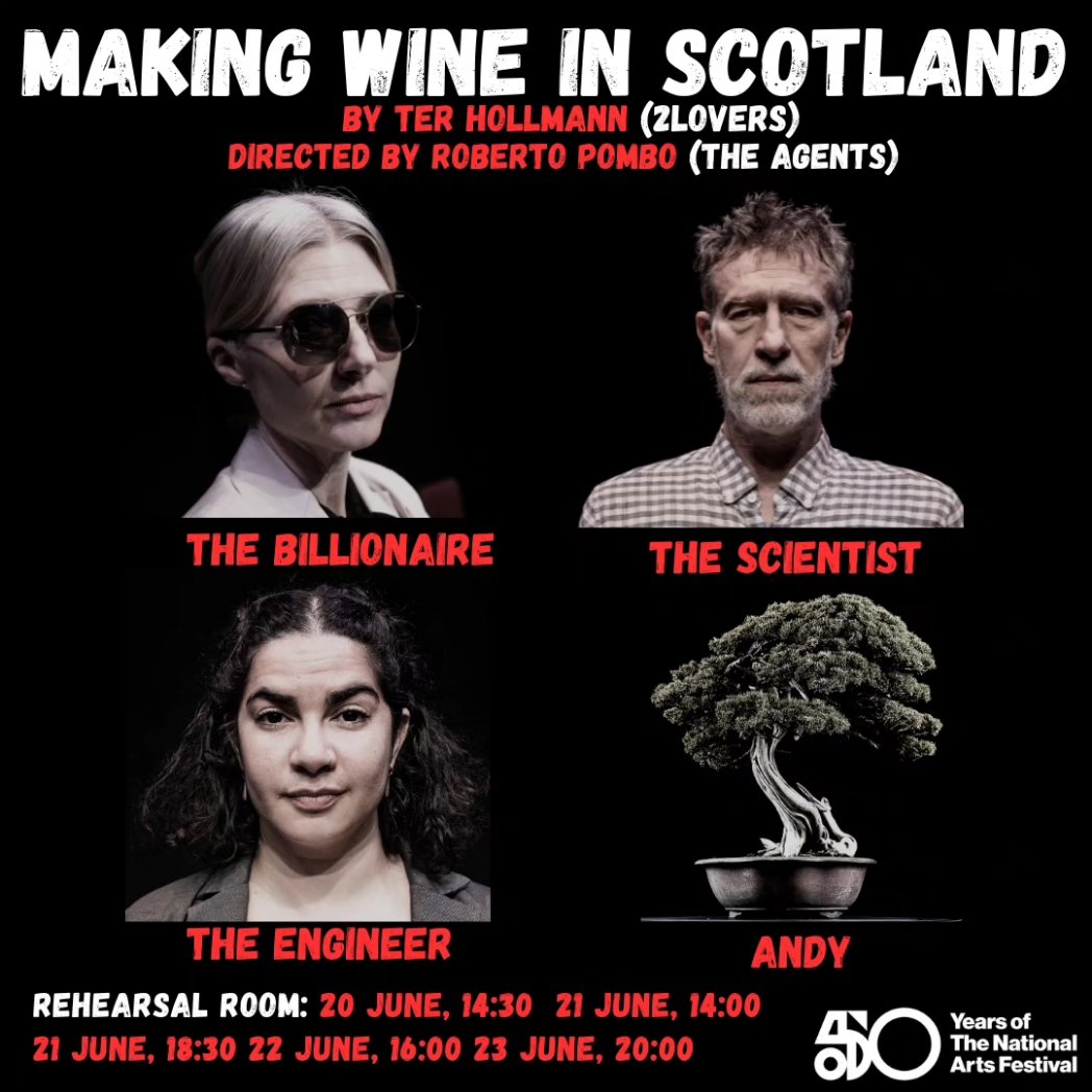 terhollmann's tweet photo. On the road to #naf50 #naf2024 to perform 2Lovers and Making wine in Scotland with @tessajubber https://t.co/RuQiQXnZ0E