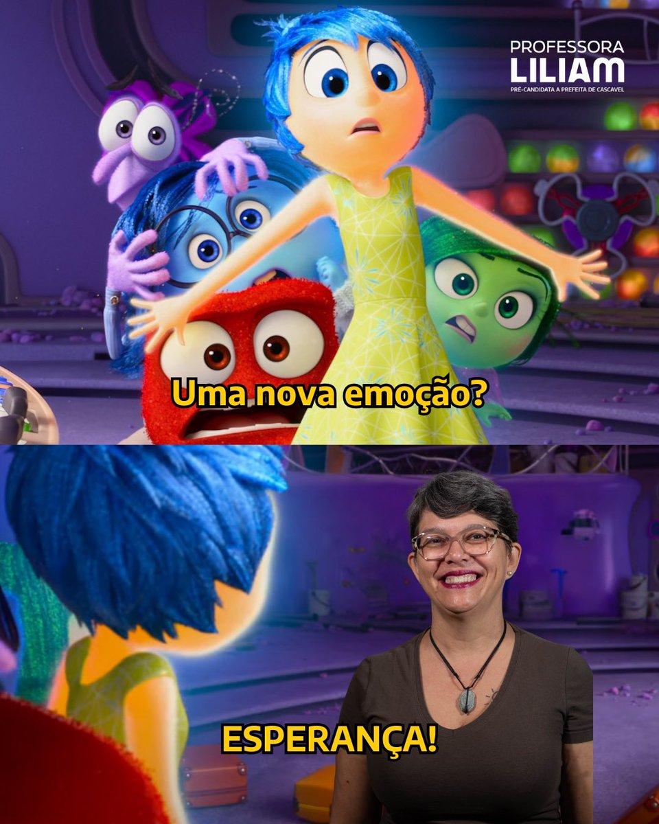 profaliliam's tweet photo. #Divertidamente2 #NovaEmoção #CascavelPr #Esperança #ProfessoraLiliam https://t.co/3jntDTyIE8