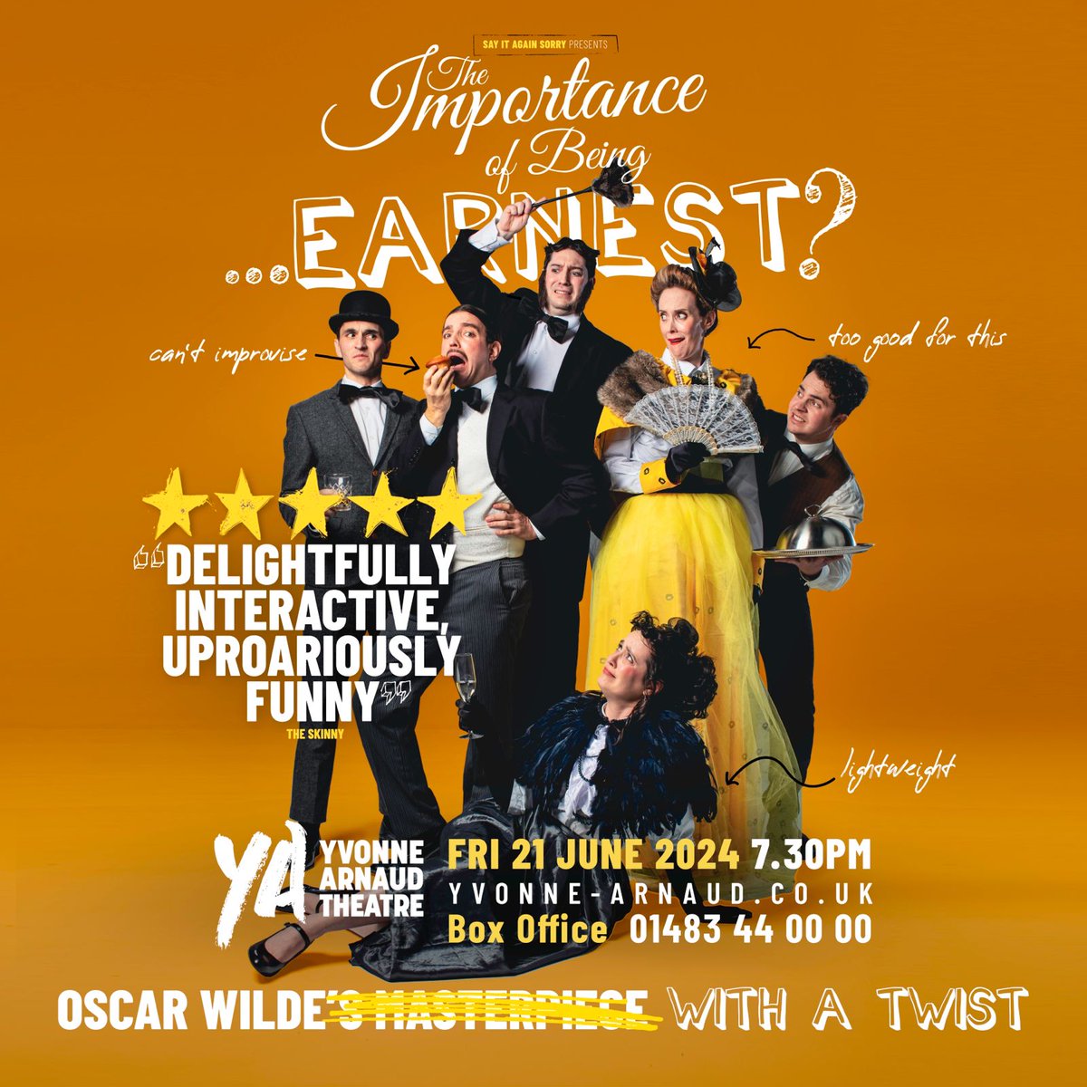 📢London friends📢 We will be bringing …Earnest? To <a href="/yvonnearnaud/">Yvonne Arnaud Theatre</a> this Friday for one night only.
🎟️ tickets in bio
#theatre #earnest