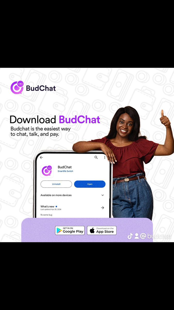 Choose the Budchat App today! 

This app simplifies communication, making it easy for you to stay connected with your loved ones.

Available for downloads on your Phone App Stores.

#BudChat #sms #nocharges #messagingapp #viral #fyp #download