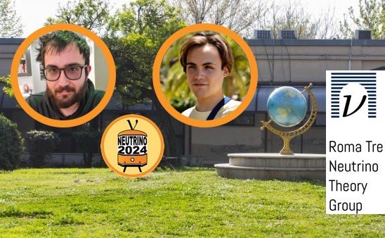 romatreneutrino's tweet photo. Our Alessio Giarnetti and Matteo Parriciatu are in Milan for Neutrino 2024 this week. They are presenting posters on New Physics at ESSnuSB+ and S3 modular flavour symmetry ✌🏻
#Neutrino2024 #essnusb #modularsymmetry #romatreneutrinotheorygroup https://t.co/cGwt0wk3yo
