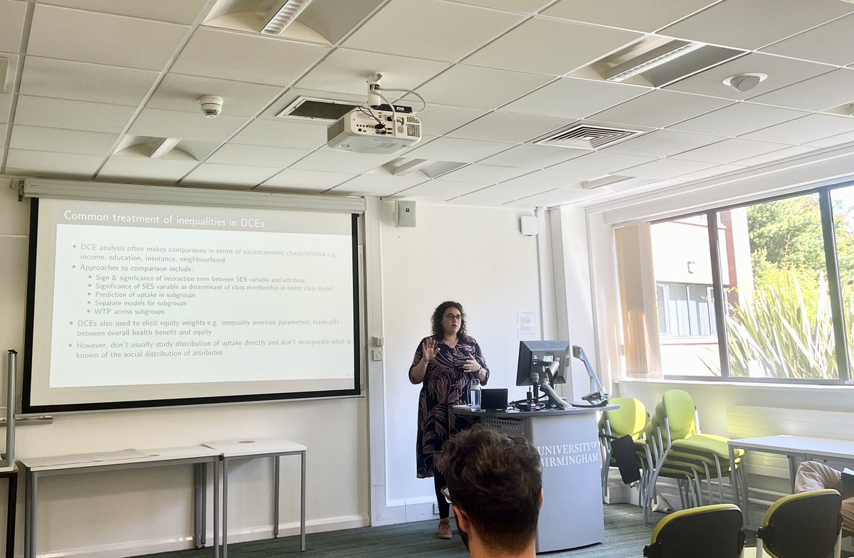 Health Economics Unit, Birmingham (@heu_uob) on Twitter photo HEUâs External Seminar today - Big thank you to Dr <a href="/jemimahride/">Jemimah Ride</a> from Monash University for delivering insightful presentation on: âA new method to explore the socioeconomic inequality impact of attributes in discrete choice experimentsâ. HEUâs External Seminar today - Big thank you to Dr <a href="/jemimahride/">Jemimah Ride</a> from Monash University for delivering insightful presentation on: âA new method to explore the socioeconomic inequality impact of attributes in discrete choice experimentsâ.