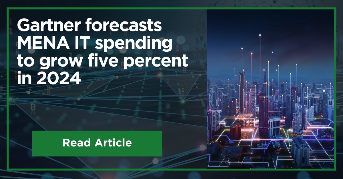 .<a href="/Gartner_inc/">Gartner</a> forecasts a 5% growth in IT spending across the MENA region for 2024. This marks a significant uptick in technology investments, reflecting the region's dynamic digital transformation journey. 

Access full article below:
intelligentcio.com/africa/2024/06…