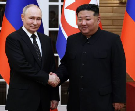 GeorgeDagnino's tweet photo. Putin Sees Long Partnership With North Korea as He Gets Lavish Welcome (Source: WSJ). 
Our foreign policy seems to have created new alliances and distancing the east from the west.
#globalturmoil #globaluncertainties #recsssion
.
https://t.co/3upc2I0vce https://t.co/4Hnppwy70h
