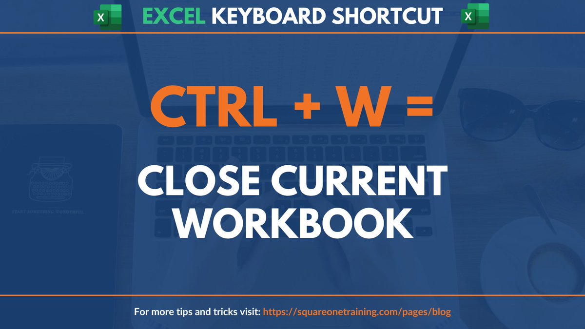 SQOneTraining's tweet image. Quickly close your current workbook by using the keyboard shortcut Ctrl + W

#excelshortcuts #KeyboardShortcuts #keyboardshortcut #ShortcutKeys #excelshortcutkeys