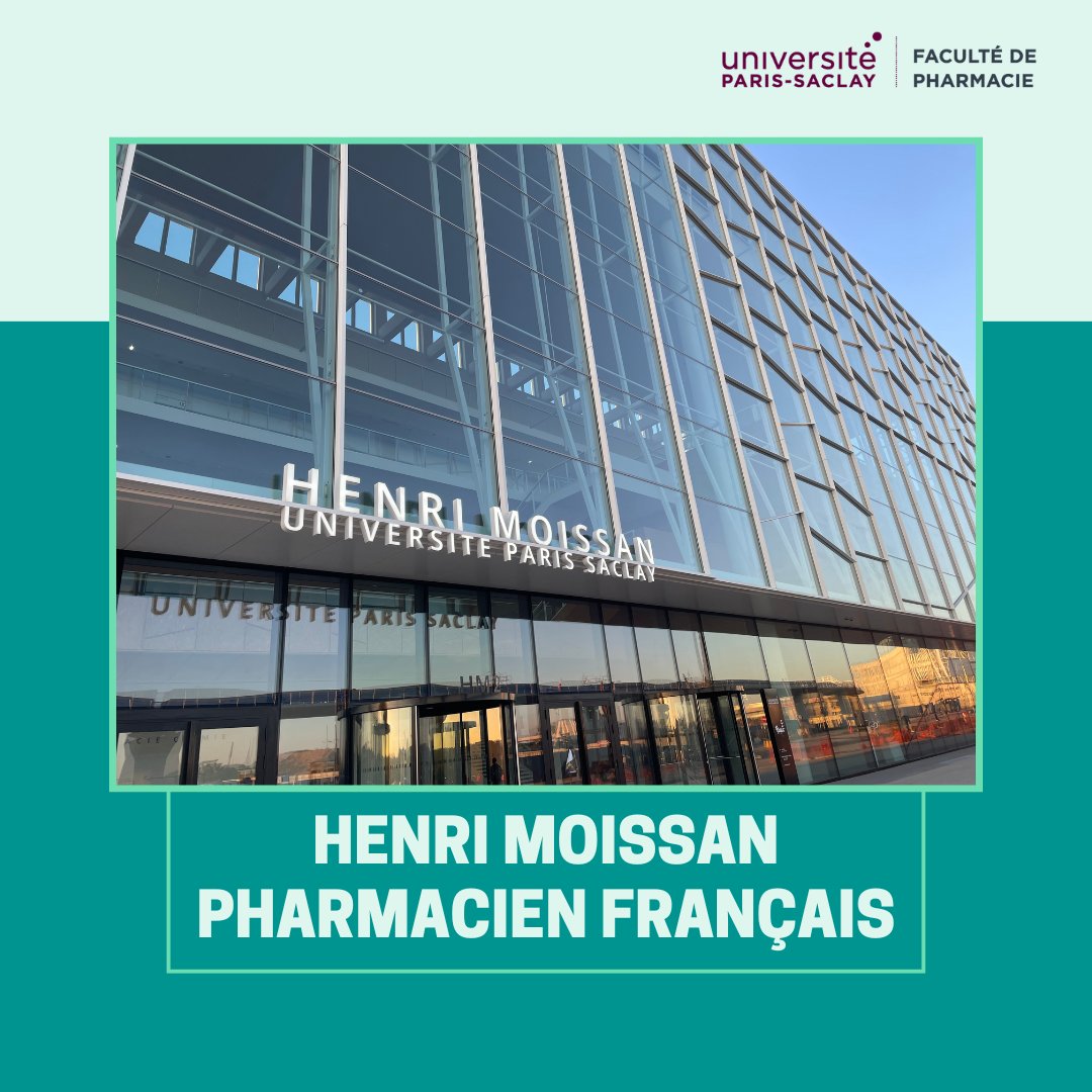 🐍Le bâtiment de la Faculté de Pharmacie porte le nom d'un pharmacien célèbre, premier prix Nobel de chimie français, Henri Moissan.
▶️Découvrez un article qui retrace succinctement ses travaux de recherche : pharmacie.universite-paris-saclay.fr/henri-moissan-…