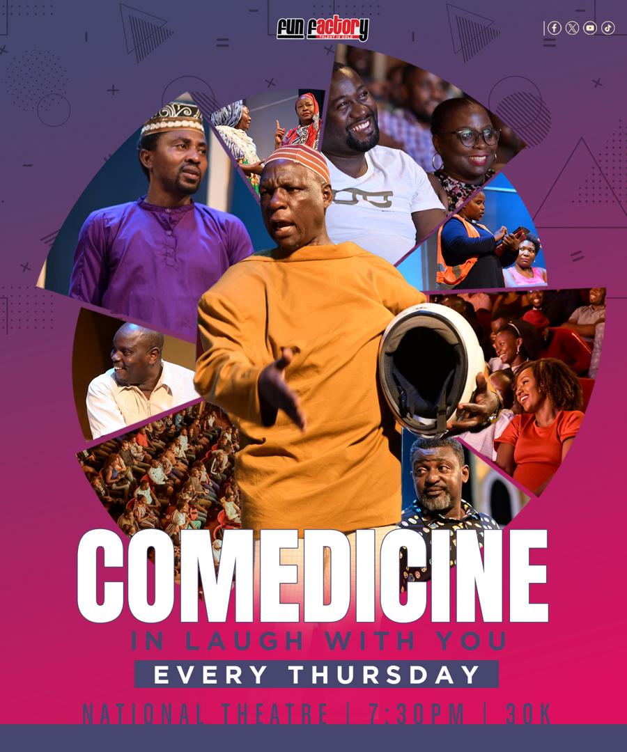 RichardTuwangye's tweet image. Give yourself a break ebery Thursday Night. One that comes with therapeutic value. 
#Comedicine #FunFactory