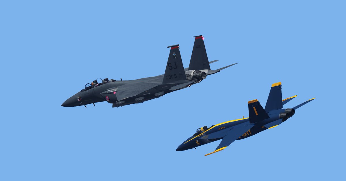 VRFSEDT2023's tweet photo. Joint flight with Virtual Roblox Blue Angel #1! See all of you at FLEETWEEK2024! @VRBA_2024 https://t.co/m3uaIU6j1y