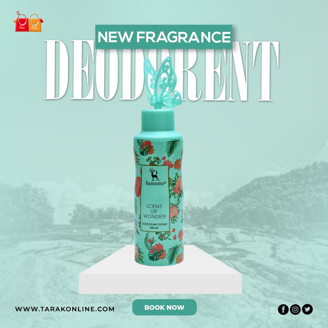 thetarakonline's tweet image. Ramsons brands are developing deodorant specifically formulated for sensitive skin, using gentle ingredients to minimize irritation and allergic reactions.Shop Now, Only! at tarakonline.com
#deodorant
#Women
#Ramsons
#BodySpray
#tarakonline #onlineshopping