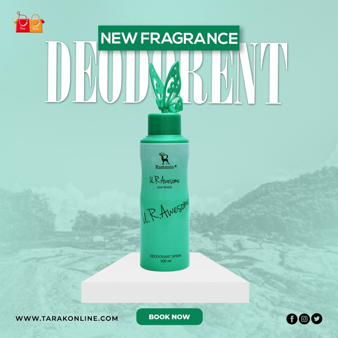 thetarakonline's tweet image. Ramsons brands are developing deodorant specifically formulated for sensitive skin, using gentle ingredients to minimize irritation and allergic reactions.Shop Now, Only! at tarakonline.com
#deodorant
#Women
#Ramsons
#BodySpray
#tarakonline #onlineshopping