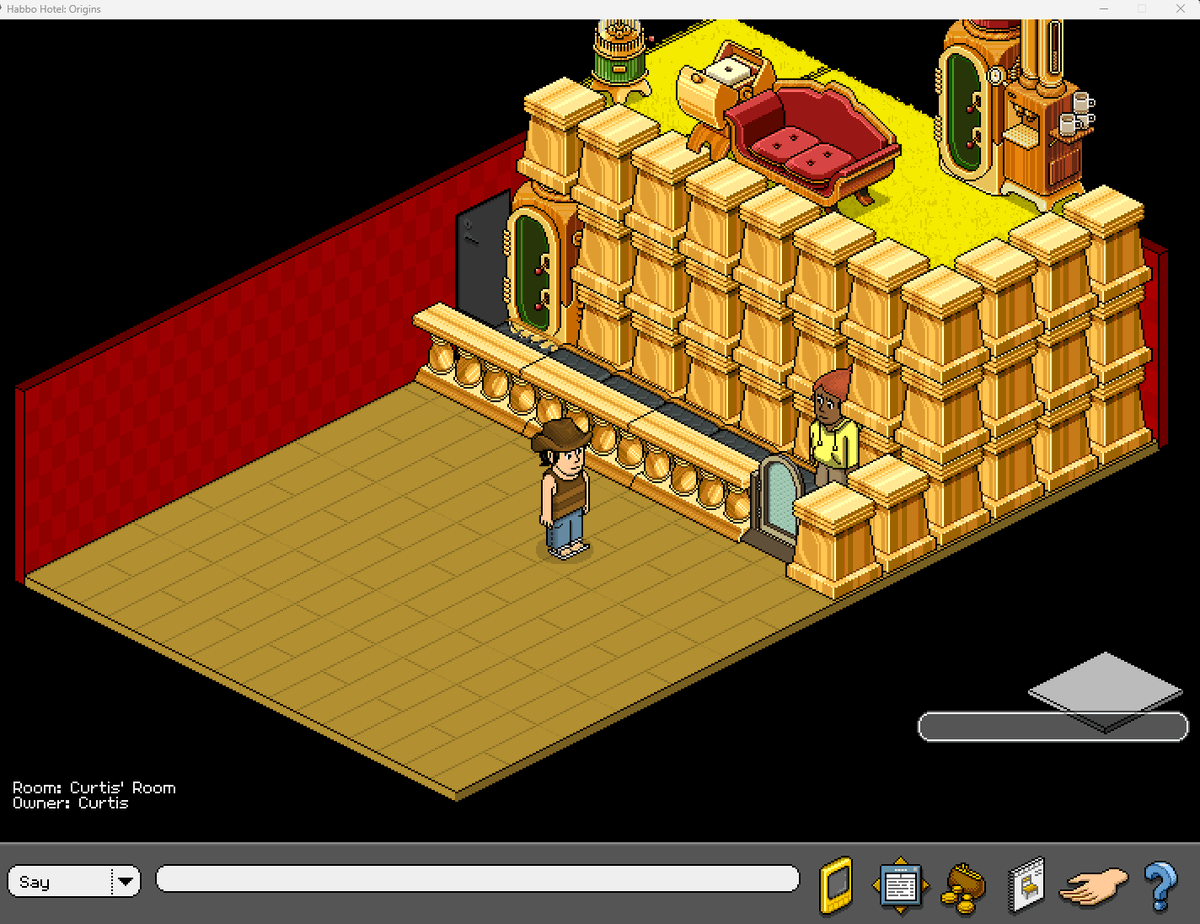 My game room, Just waiting for when we can kick/ban to avoid trolls. Let me know what you think #habbo <a href="/Habbo/">Habbo</a> <a href="/SulakeDominic/">Macklebee</a>