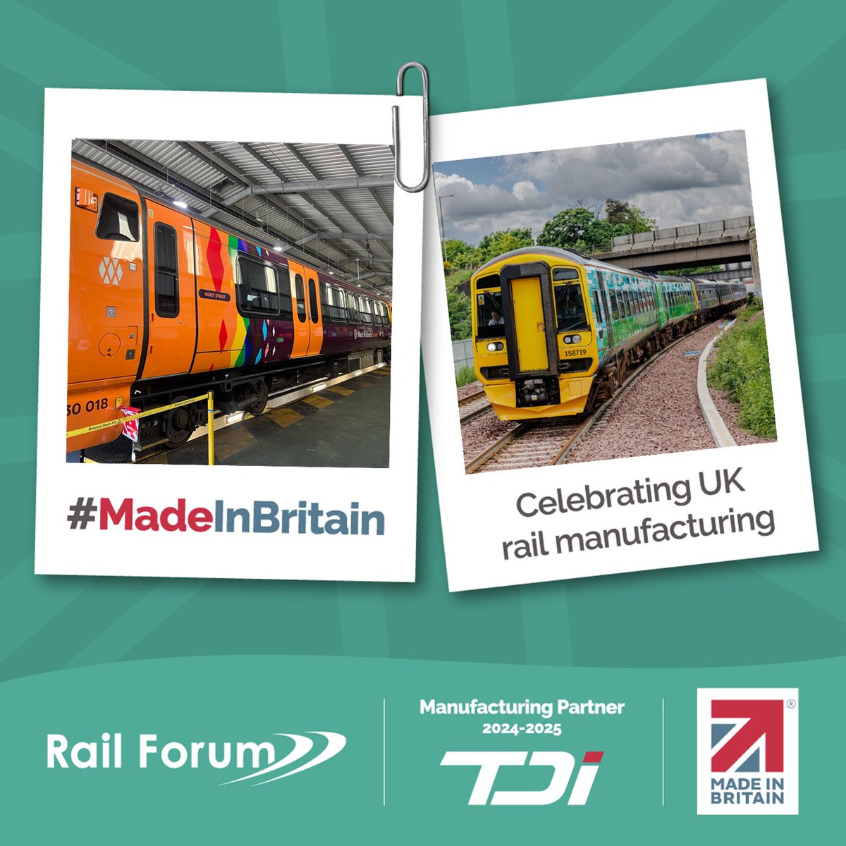 BrandedByAura's tweet photo. We're celebrating UK rail manufacturing with Rail Forum!
With our manufacturing facility in Suffolk, all of our wraps and graphics are printed right here in the UK 🇬🇧
#MadeInBritain #RFmember #RailIndustry https://t.co/Oynr9svcBr