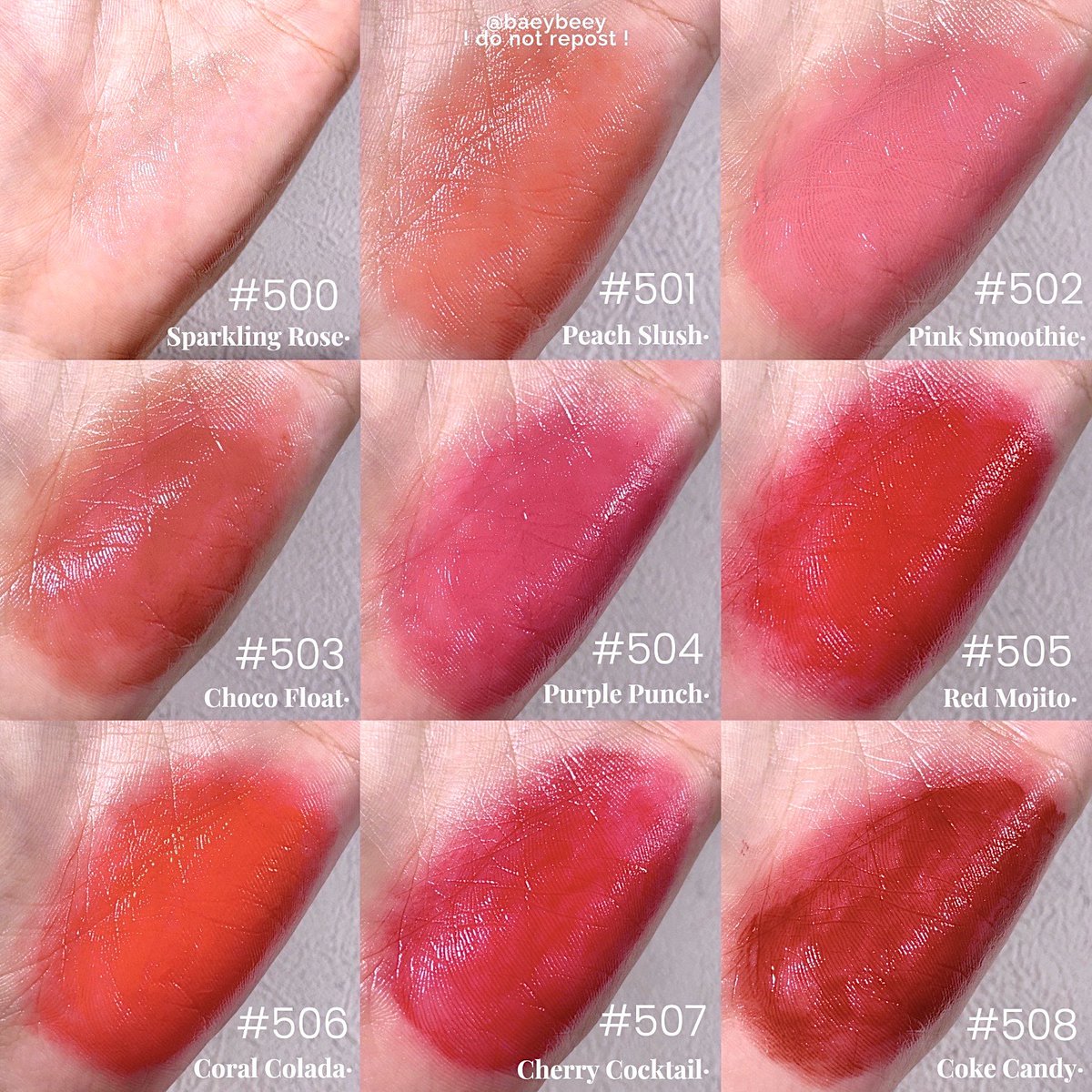 ini tinted lip balm dari brand legend <a href="/myRed_A/">Red-A Cosmetics ♡</a> Red-A Lip Glo Color Balm, punya 9 shades yang semua warnanya cantik!!