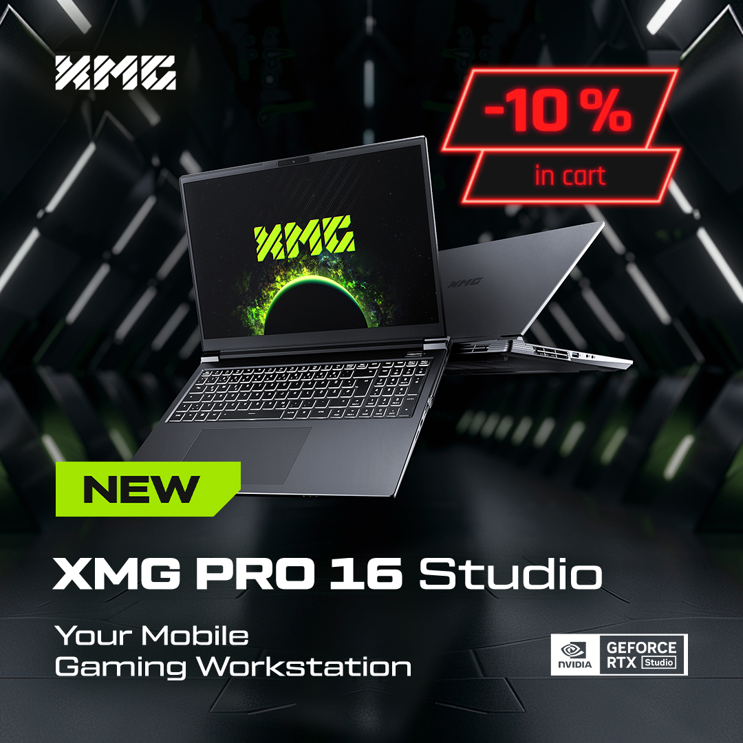 XMG INT (@xmg_int) on Twitter photo Content Creation ✖️ Gaming
In the <a href="/NVIDIAGeForce/">NVIDIA GeForce</a> RTX Studio-certified #XMG PRO 16 Studio, NVIDIA RTX 40 graphics cards provide you with high performance for GPU-accelerated workloads and demanding blockbuster games!😎🚀
Get a 10 % discount now:
➡️ go.bestware.com/96Hours-XMG-PR… Content Creation ✖️ Gaming
In the <a href="/NVIDIAGeForce/">NVIDIA GeForce</a> RTX Studio-certified #XMG PRO 16 Studio, NVIDIA RTX 40 graphics cards provide you with high performance for GPU-accelerated workloads and demanding blockbuster games!😎🚀
Get a 10 % discount now:
➡️ go.bestware.com/96Hours-XMG-PR…