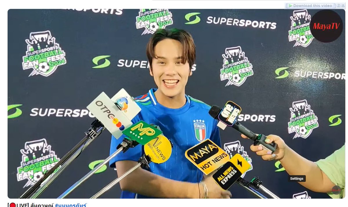 trend_nanonth's tweet photo. [🔴LIVE] สัมภาษณ์ #นนนกรภัทร์

https://t.co/k2Ktk3ZIX3

NANON SUPERSPORTS 
#mynameisnanon #FootballFanFest2024xNANON #TheOneForFootball #Supersports https://t.co/FXPP6VqlEN