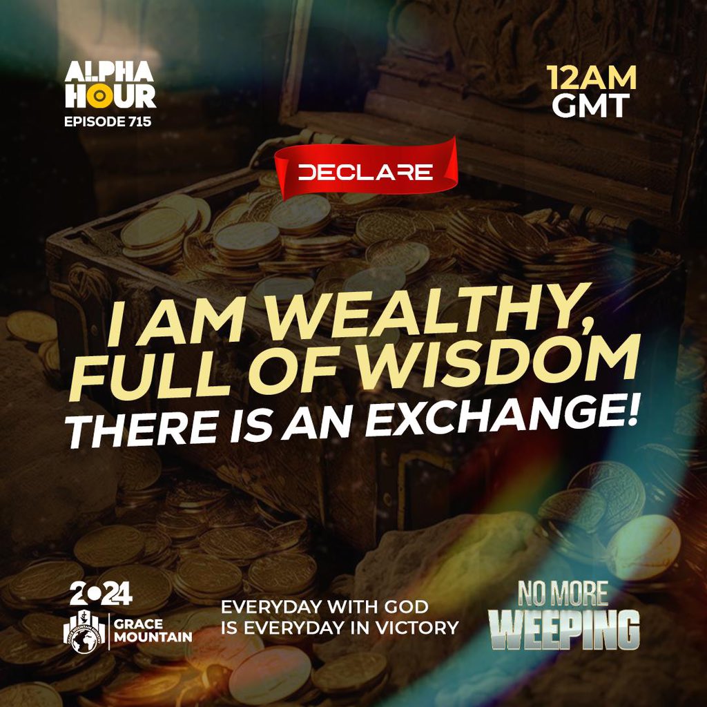 REAgyemang's tweet photo. I am Wealthy, Full of Wisdom…There is an Exchange. 

#AlphaHour #PastorElvis https://t.co/0SPq5lPj4g