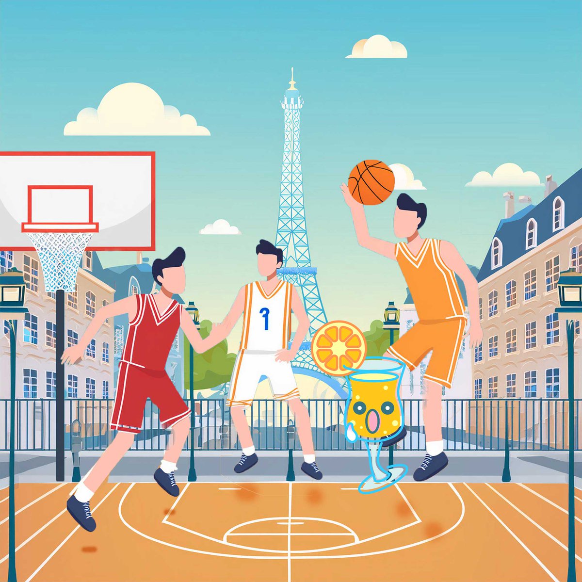 cocktail_kun's tweet photo. Vous avez déjà entendu parler du tournoi de basket de rue Quai 54 ?! On peut voir la Tour Eiffel du terrain, un match qui s'annoncen enflammé avec un vue d'enfer !🏀🔥

#DailyCocktailKun #CocktailKun #Basket #TourEiffel #Quai54 https://t.co/laqohGFjzU