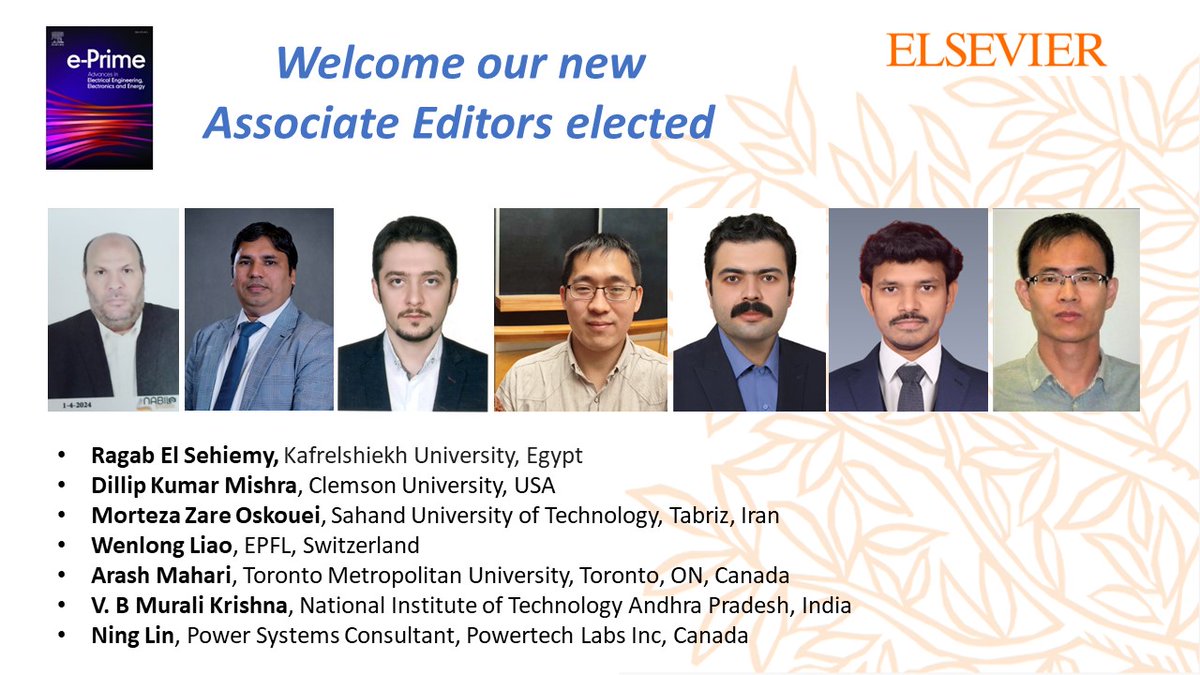 Warmly welcome our new Associate Editors elected on board

<a href="/elseviereng/">elsevierengineering</a>