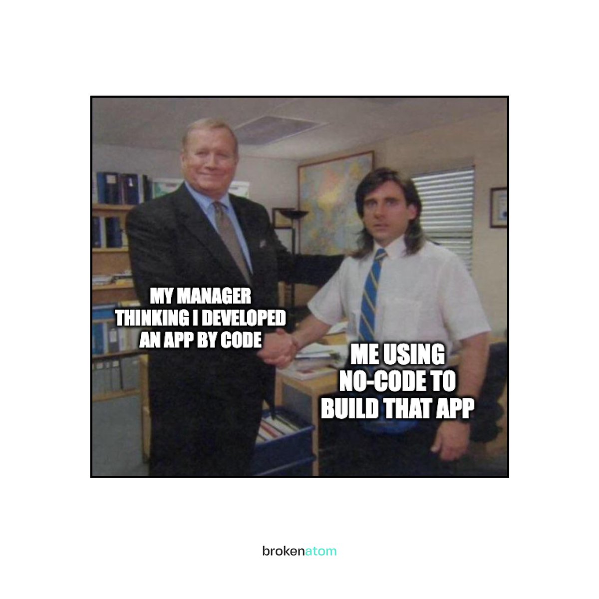 brokenatom_io's tweet image. No code: Building like a boss, without the boss code.

#nocode #lowcode #buildonBrokenatom #developers #fyp #trends #meme #funny
