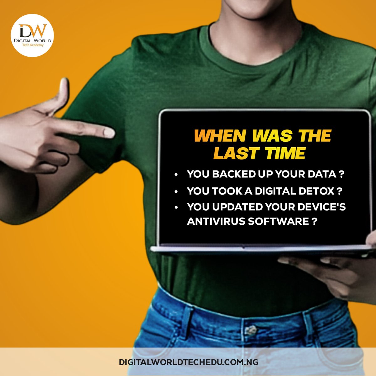 DigitalWorld_Ac's tweet image. Don't let your Laptop get hacked! Take 5 minutes today to secure your digital life with these easy steps. #Cybersecurity #TechTips #StaySafeOnline #TechReminder#OnlineSafety #CyberAwareness #DigitalWellness