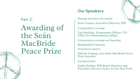 IntlPeaceBureau's tweet photo. Join us in marking 50 years of the First UN Committee on Disarmament: Honoring Legacy &amp; Awarding the Seán MacBride Peace Prize for Meaningful Disarmament for Common Security!

🗓️ 20 June 2024 | ⏰ 13:30-14:30 EDT
📍 Rosa Luxemburg New York Office
📌 https://t.co/zIwCMCWJeO https://t.co/c5WS3BUDNa