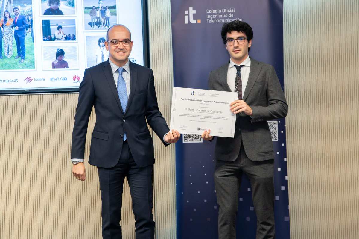 telecoupm's tweet photo. #Premios a la #Excelencia en #Ingeniería de #Telecomunicación @COIT_AEIT para 4 de nuestros titulados: 
🎓Tesis doctorales: Víctor Sánchez y Sonia Solera.
🎓TFM: Samuel Martínez.
🎓Trayectoria académica: Álvaro Martín.

📰https://t.co/y1WGMMU7nz

📷 𝘊𝘖𝘐𝘛 https://t.co/wN0gvG6kAo