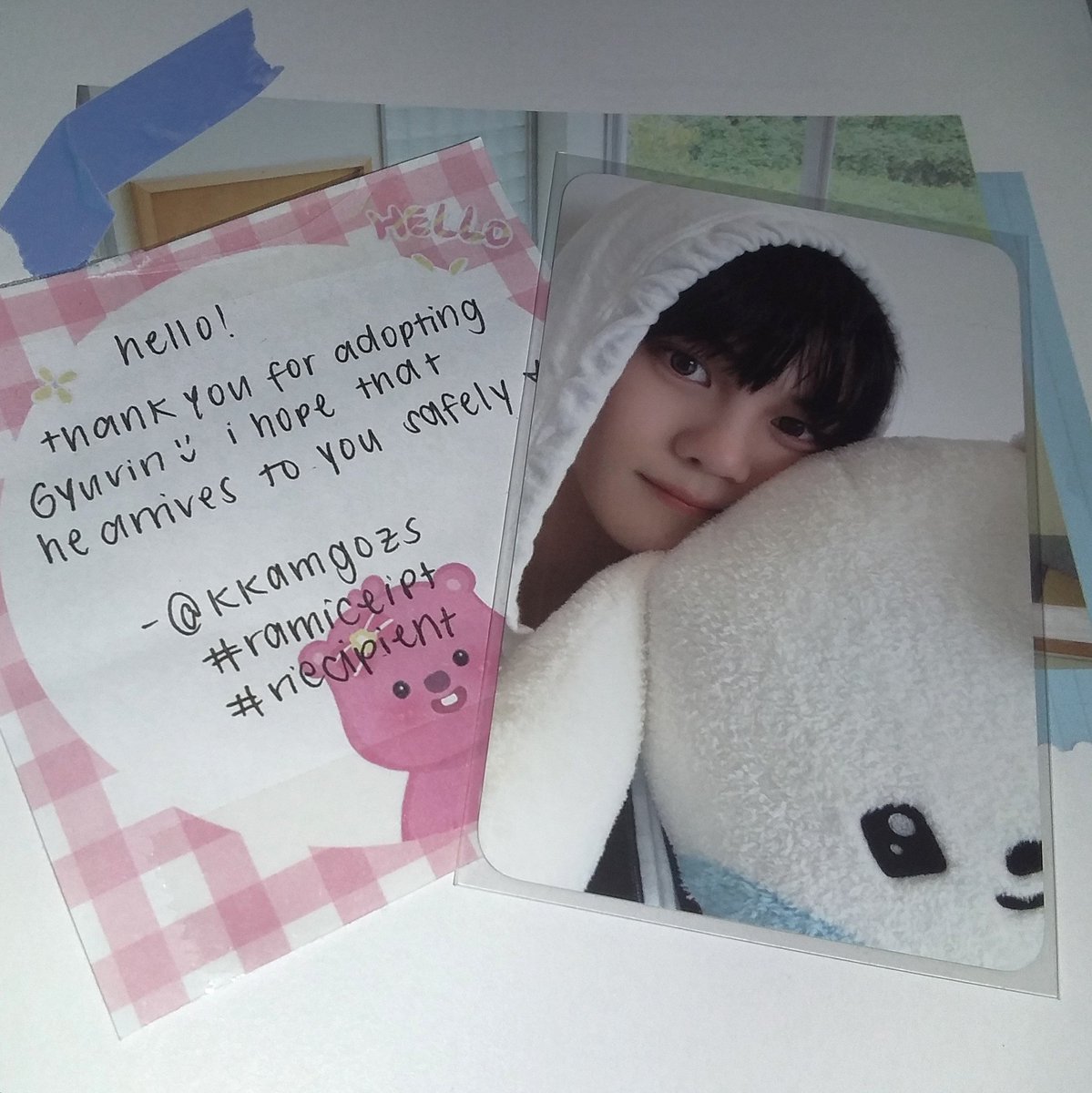 woarei's tweet photo. ★. home to #luv830 !

   💭.. helloo my gyunini pc is here
na po. thank you so much for
bringing home one of my prio pc :)

@kkamgozs #ramiceipt https://t.co/vXq6t8YDsG
