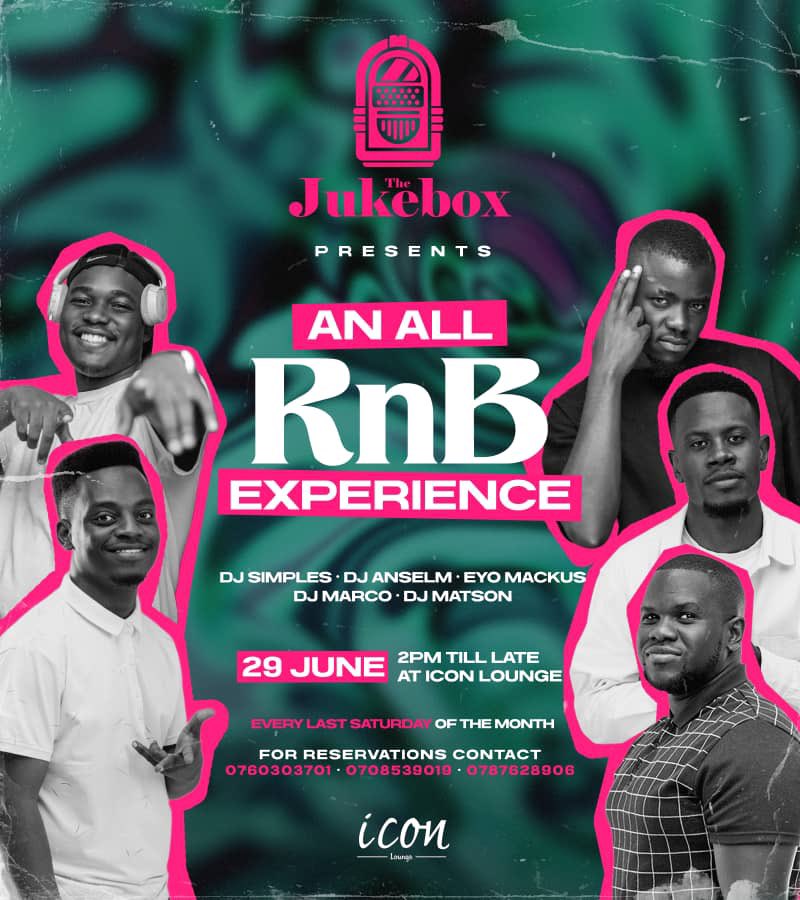 DEEJAYANSELM's tweet photo. If you’ve missed &amp; Love RnB , here’s an event specifically curated for you: The Juke Box! 

Join us on 29th June 2024 at Icon Lounge for an all-night RnB experience featuring @DjSimples @EyoMackus @djmatson2561 @Dj_marco25 And Myself!

#RnBIsBack #TheJukeBox https://t.co/hkHnfAP8zh