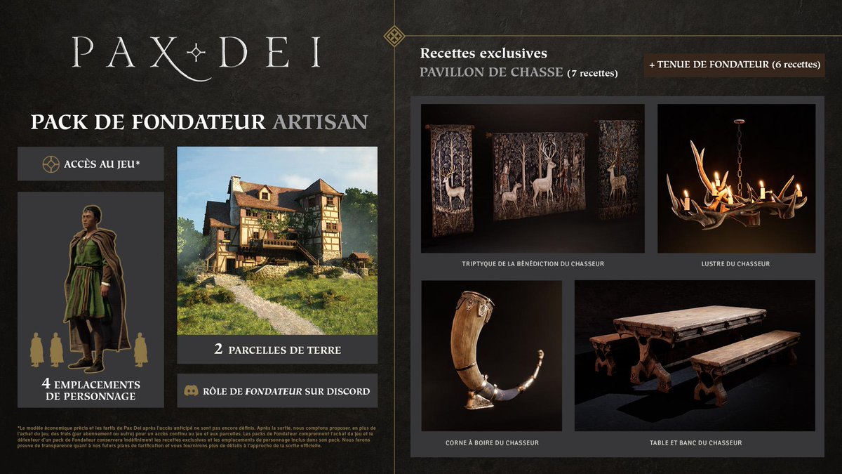 JeuxOnLine's tweet image. Nous vous offrons 2 Packs de Fondateur Artisan pour rejoindre l'accès anticipé du MMORPG sandbox Pax Dei. 🎁 

Pour participer à ce #concours:

➡️ Suivez @JeuxOnLine et @PlayPaxDei
➡️ Partagez ce tweet

🎲 Tirage au sort samedi 22 juin

Bonne chance à tous ! 🍀