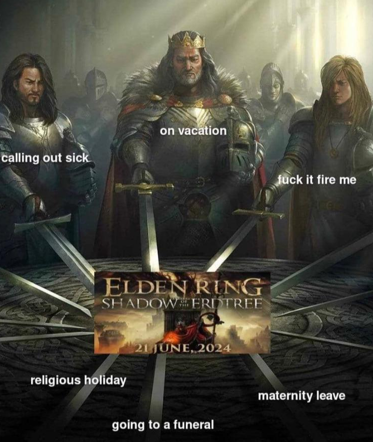 EldenRingHQ's tweet photo. Who's managed to get the day off then? 👀 | #EldenRing https://t.co/fL1ribwmfA