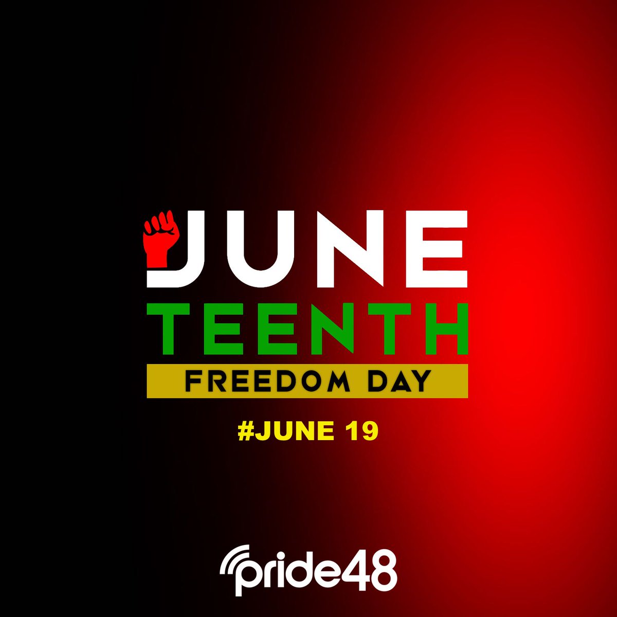 Pride48's tweet image. We stand in solidarity with our Black and African American brothers and sisters in celebrating Juneteenth.  #Pride48 #FreedomDay