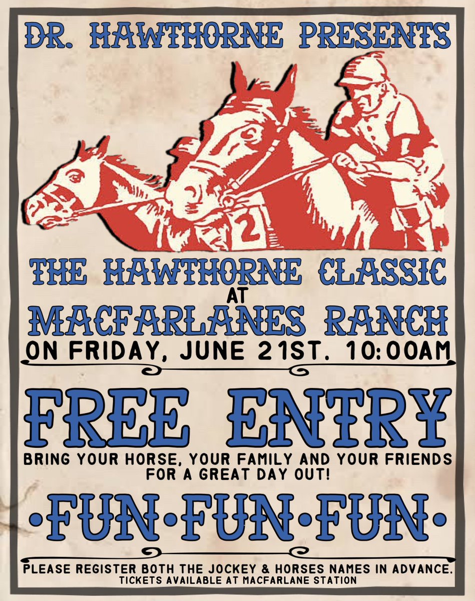 This is for a horse racing event on red dead online. The time on the poster is in the Western Australian time zone. Message me if your interested.