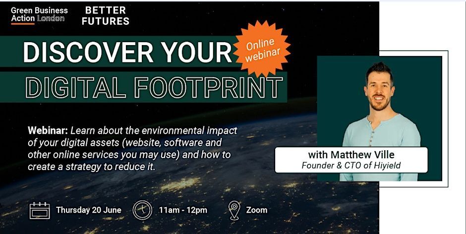 📣 Join this exciting webinar featuring our Founder and CTO, Matt Ville: “Discover Your Digital Carbon Footprint - Free Webinar” 

Sign up for free now — spaces are limited! 👉  buff.ly/3RvCBXT