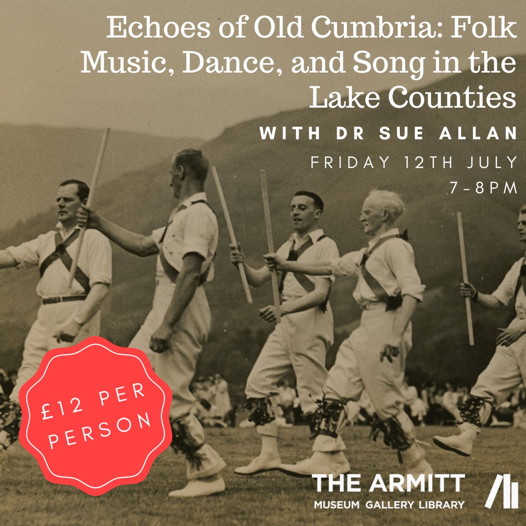Join @SueCumbria at the museum next Friday at 7pm, for an illustrated talk on Cumbria's folk history. Who knows, she might even clog dance for us!
Tickets are £12 each: tinyurl.com/5xasp3zv
📷 Male Morris dancers by Joseph Hardman (undated)