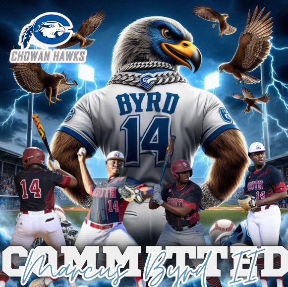 Marcus Byrd ll (@marcus_byrdii) on Twitter photo I am excited and blessed to announce my commitment to Chowan University to further my academic and athletic career. I would like to thank God, family, friends, coaches, and teammates for helping along this journey! <a href="/THESouthFalcons/">South Central Baseball</a> <a href="/ChowanBaseball/">Chowan Baseball</a> <a href="/BryanHill23/">Bryan Hill</a> I am excited and blessed to announce my commitment to Chowan University to further my academic and athletic career. I would like to thank God, family, friends, coaches, and teammates for helping along this journey! <a href="/THESouthFalcons/">South Central Baseball</a> <a href="/ChowanBaseball/">Chowan Baseball</a> <a href="/BryanHill23/">Bryan Hill</a>