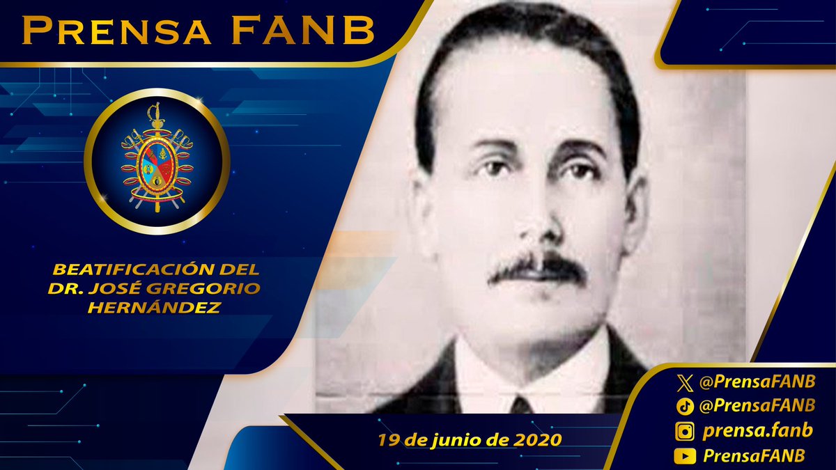 🗓️ #19Jun || Venezuela celebra hoy el cuarto aniversario de la Beatificación del Dr. José Gregorio Hernández, conocido cariñosamente como "El Médico de los Pobres". En una emotiva ceremonia ante las autoridades eclesiásticas, la nobleza y bondad de espíritu de este ilustre